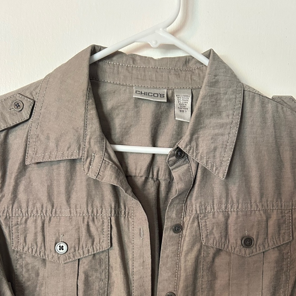 Chico's Brown Utility Jacket - Picture 2 of 4
